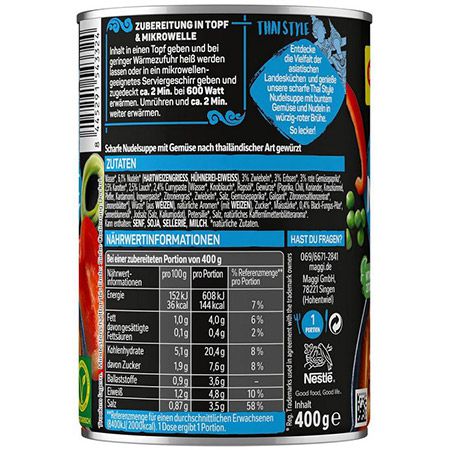 🍲 10er Pack MAGGI Magic Asia Thai Style scharfe Nudelsuppe ab 18,69€ (statt 25€)