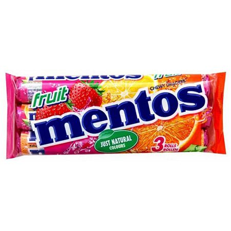 🍬 8 x 3er Pack Mentos Frucht Kaubonbons ab 8,94€ (statt 14€)