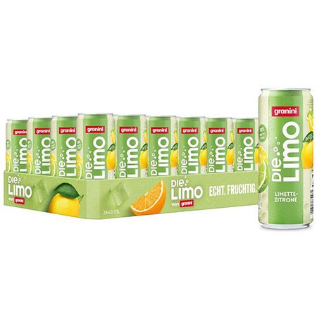 🍋 24er Pack Granini Die Limo Limette-Zitrone Dosen für 15,99€ (statt 24€) – 0,67€ pro Dose