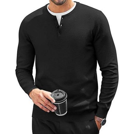 👕 Coofandy Henley Strickpullover mit Knopfleiste für 8,99€ (statt 17€)