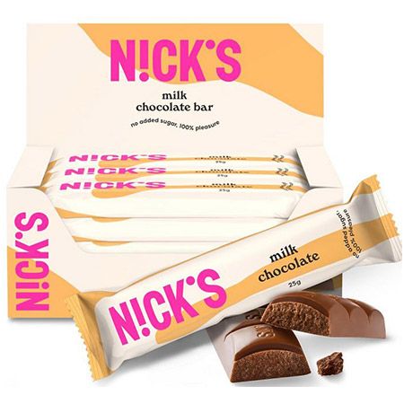 🍫 15er Pack NICKS Milch-Schokolade Keto Riegel ab 13,53€ (statt 20€)