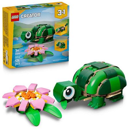 🐢 LEGO 31377 Creator 3-in-1-Set Schildkröte mit Seerose für 9,19€ (statt 12€)