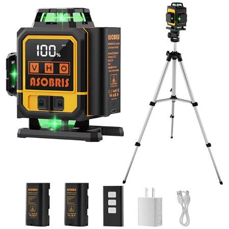 📏 Asobris Akku Kreuzlinienlaser mit Stativ, 16 Linien, Selbstnivellierend für 47,99€ (statt 80€)