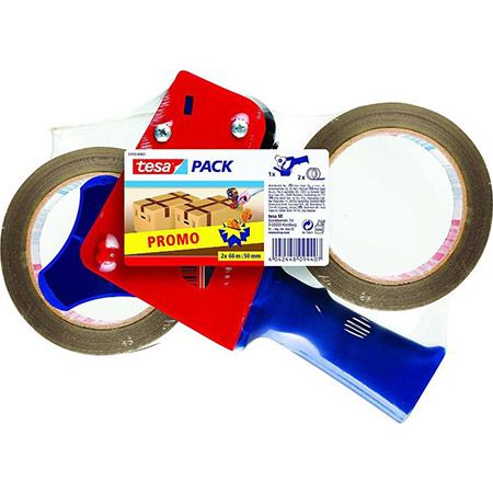 📦 Tesa Handabroller + 2 Klebebandrollen, 50mm x 66m für 9,94€ (statt 18€)