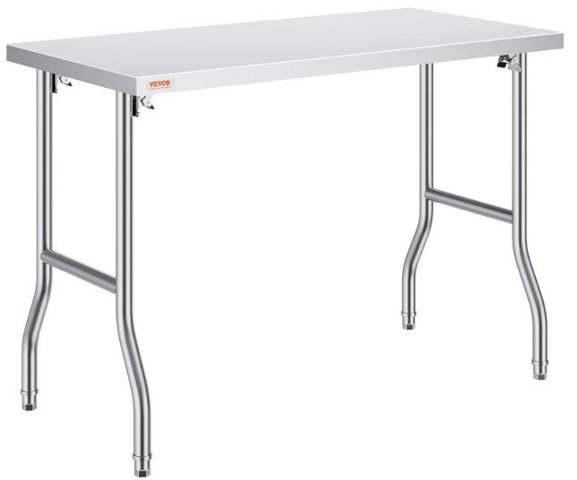 VEVOR Edelstahl Arbeitstisch (klappbar, 122x61x85cm) für 113,98€ (statt 146€)