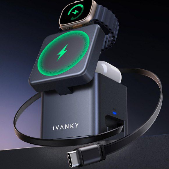 ⚡ iVANKY 5in1 Ladestation Cube (65W) mit einziehbarem Kabel für 49,99€ (statt 100€)