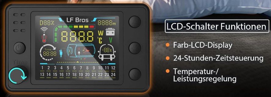 🌡️ LF Bros N4 Diesel Standheizung mit 5 kW, Timer, LCD & Fernbedienung für 144,48€ (statt 160€)