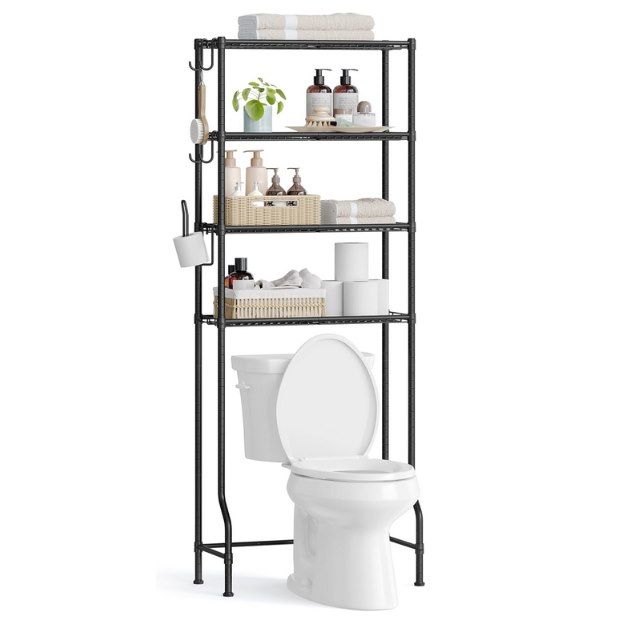 🧻 SONGMICS 4-stöckiges Toilettenregal mit Haken für 31,99€ (statt 40€)