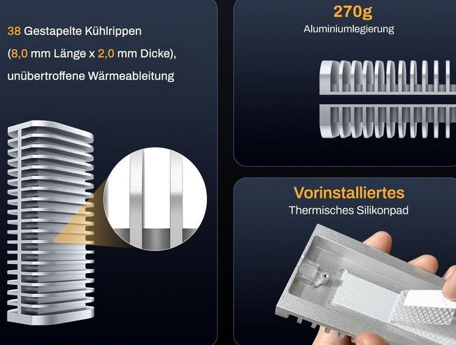 ❄️ TERRAMASTER D1 SSD Pro M.2 NVMe Gehäuse (80 Gbit/s) aus Vollaluminium für 229,49€ (statt 270€)
