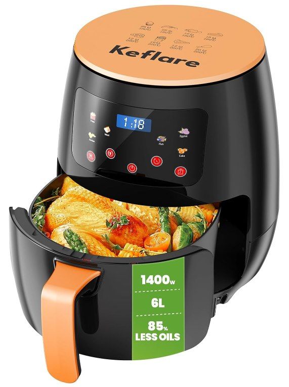 🍗 Keflare Heißluftfritteuse (6L) mit Touchscreen & 6 Programmen für 55,99€ (statt 70€) 🍗 Keflare Heißluftfritteuse (6L) mit Touchscreen & 6 Programmen für 55,99€ (statt 70€)