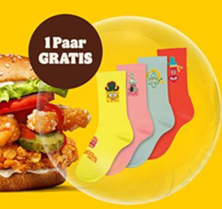🍔 Burger King: Zu jedem SpongeBob Menü ein Paar Socken gratis dazu