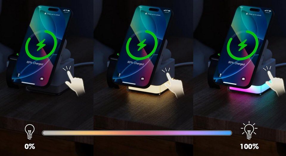 🔋 Minthouz Kabellose 3in1 Würfel Ladestation mit 15W für 7,79€ (statt 25€)