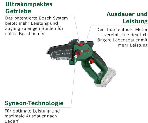 🪚 Bosch EasyChain 18V 15 7 Mini Kettensägen Set für 135,79€ (statt 149€)
