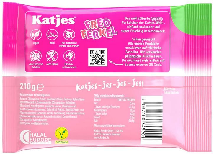 🐷 16 x 210g Katjes Fred Ferkel Schaumzucker mit Fruchtgummi ab 10€ (statt 20€)