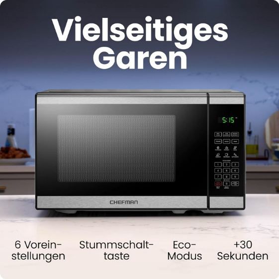 🍛 Chefman Mikrowelle mit 800W & 20L für 58,99€ (statt 74€)