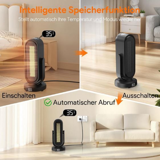 ♨️ Minthouz PTC Keramik Heizlüfter mit 1.500W für 21,80€ (statt 48€)