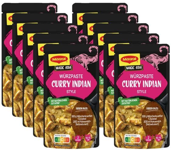 🍛 10er Pack Maggi Food Travel Curry Indian Style Würzpaste ab 8,60€ (statt 12€)