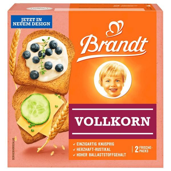 🍞 4x Brandt Vollkorn Zwieback, je 225g ab 3,40€ (statt 9€)