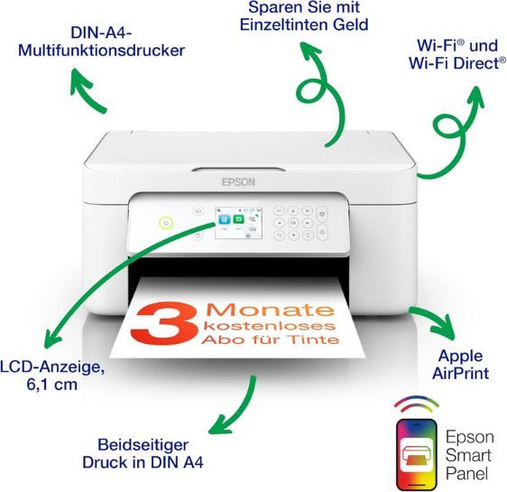 🖨️ Epson Expression Home XP 4205 3 in 1 Multifunktionsdrucker für 64,99€ (statt 74€)