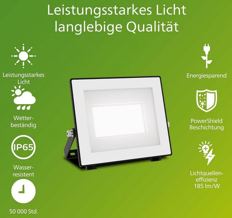 💡 Philips Lois Flutlichtstrahler, 14 Watt, 5.000K für 16,99€ (statt 22€)