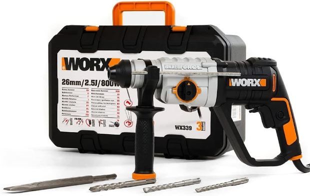 🧰 WORX WX339 3-in-1 Bohrhammer mit 800W/2,5J für 59,99€ (statt 96€) 🧰 WORX WX339 3 in 1 Bohrhammer mit 800W/2,5J für 59,99€ (statt 96€)