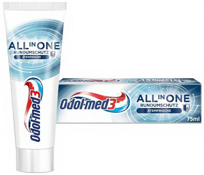 🪥 4x Odol med3 All In One Schutz Atemfrische Zahnpasta ab 4,35€ (statt 9€)