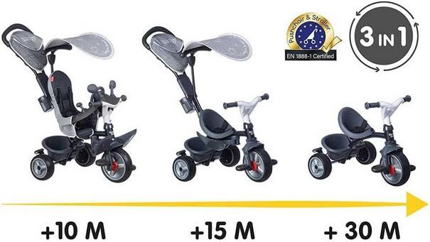 🛵 Smoby Baby Driver Plus 3 in 1 Kinderdreirad für 79,99€ (statt 94€)