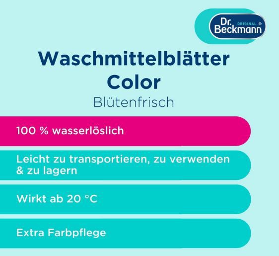 🧼 Dr. Beckmann Magic Leaves Waschmittel Blätter, 80WL ab 8,54€ (statt 11€)