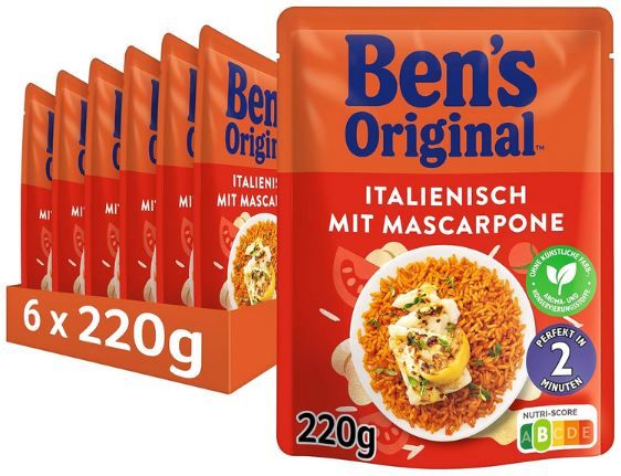 🍚 6er Pack Bens Original Express Reis Italienisch mit Mascarpone ab 8,39€ (statt 14€) 🍚 6er Pack Bens Original Express Reis Italienisch mit Mascarpone ab 8,39€ (statt 14€)