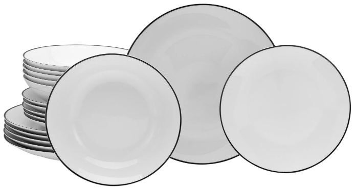 🍽️ Creatable Luna Black Line Tellerset, 18-tlg. für 35,94€ (statt 50€) 🍽️ Creatable Luna Black Line Tellerset, 18 tlg. für 35,94€ (statt 50€)