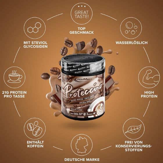 ☕ IronMaxx Proteccino Chocolate Protein Kaffee, 500g ab 22,46€ (statt 29€) ☕ IronMaxx Proteccino Chocolate Protein Kaffee, 500g ab 22,46€ (statt 29€)