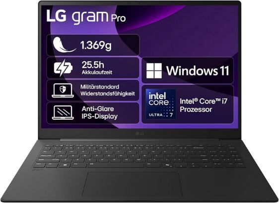 💻 LG gram Pro 17 Laptop mit Core Ultra 7, 32GB/2TB für 1.582€ (statt 1.719€)
