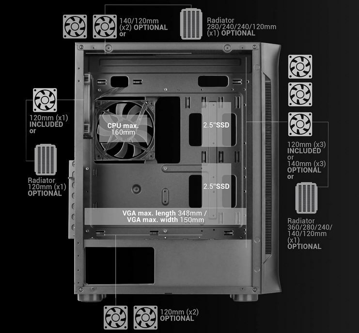 🖥️ Mars Gaming MC NEO XXL E ATX Gaming Tower für 54,65€ (statt 100€)