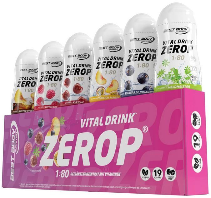 🍹 6er Pack Best Body Nutrition Vital Drink ZEROP Mix Box ab 14,34€ (statt 17€)