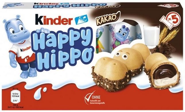 🔥 4 x 5er Pack Kinder Happy Hippo Kakao ab 4,44€ (statt 10€)   Nur 1,11€ pro Packung!