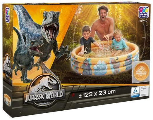 🏊🏼 Happy People Jurassic World 3 Ring Pool, 122x23cm für 10,94€ (statt 22€)