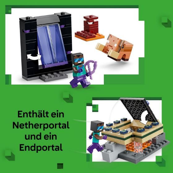 🧱 LEGO 21584 Minecraft Reise durch Nether & Endportal für 12,99€ (statt 16€)