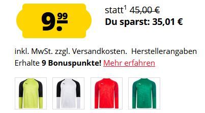 👕 PUMA CUP Sweat Core Training Sweatshirts ab 9,99€ (statt 23€) + 5€ Gutschein ab 60€