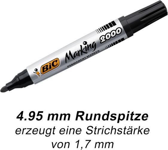 ✍🏻 12er Pack BIC Marking 2000 Permanent Marker ab 6,36€ (statt 9€)
