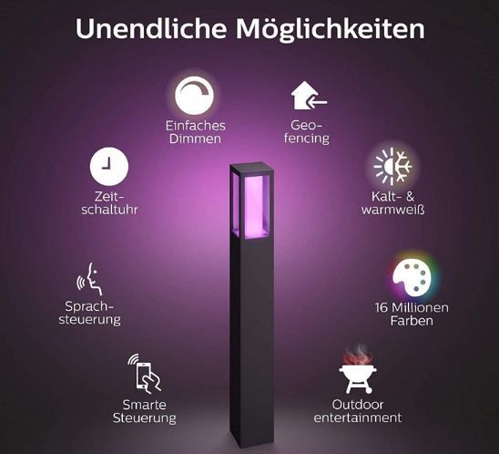 🏡 2x Philips Hue White & Color Ambiance Impress Wegeleuchte für 271,91€ (statt 310€)