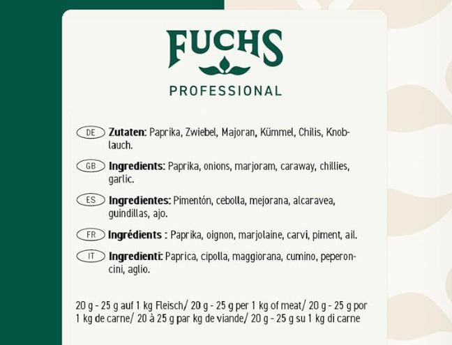 🍲 1kg Fuchs Professional Gulaschgewürzmischung ab 11€ (statt 15€)