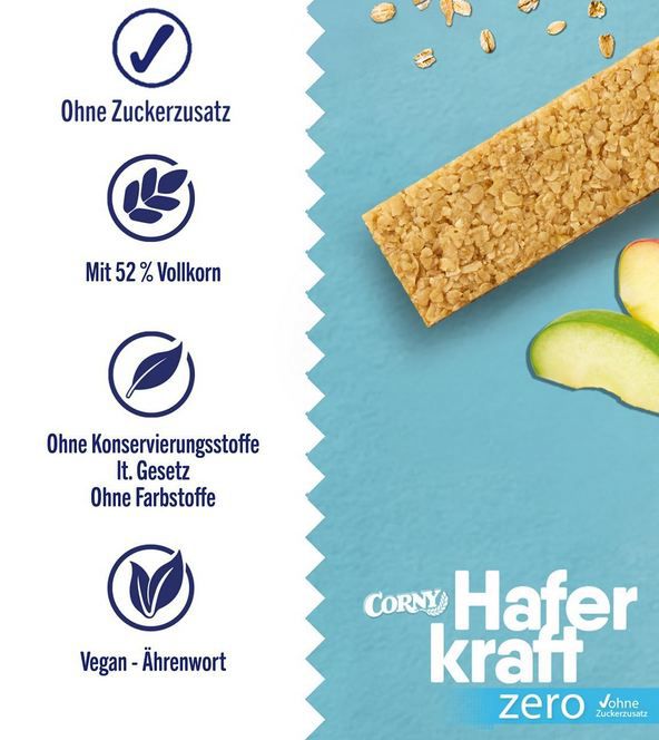 đ 48er Pack Corny Haferkraft Zero Apfel Haferriegel ab 22⏠(statt 28âŹ) đ 48er Pack Corny Haferkraft Zero Apfel Haferriegel ab 22⏠(statt 28âŹ)