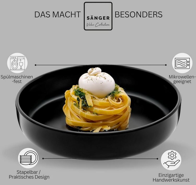 🍝 Sänger Madeira Value Collection Steingut Pastaschalen, 6 tlg. für 33,99€ (statt 45€)
