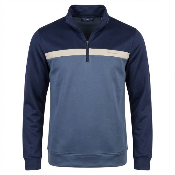👕 Ben Sherman Blue Two Tone Zip Sweatshirt für 13,45€ (statt 40€)