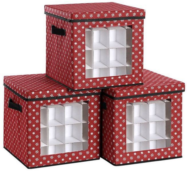 🎄 3er Pack Songmics Aufbewahrungsboxen für Weihnachtskugeln für 16,99€ (statt 25€)