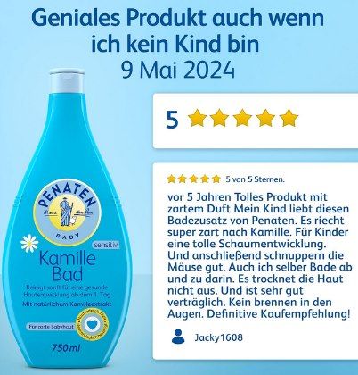 🛀 Penaten Baby Badezusatz Kamille, 750 ml ab 2,07€ (statt 3,45€) 🛀 Penaten Baby Badezusatz Kamille, 750 ml ab 2,07€ (statt 3,45€)