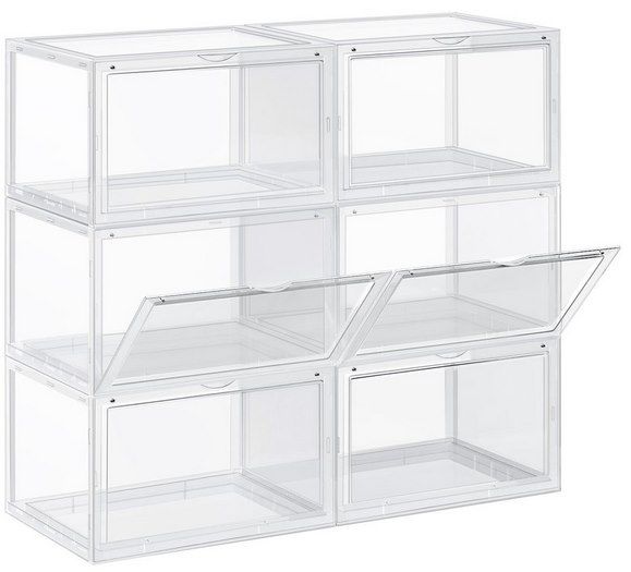 SONGMICS stapelbare Schuhboxen (bis 46€) mit Tür für 44,99€ (statt 55€)