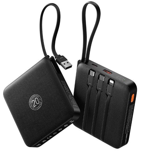 🔋 Coowisty 22,5W Powerbank mit Kabel & 20.000mAh für 13,74€ (statt 25€)