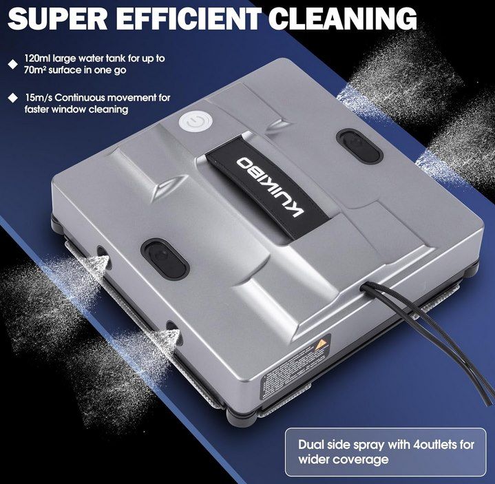 💦 KUIKIBO K2 Fensterputzroboter mit Hinderniserkennung für 119,99€ (statt 225€)