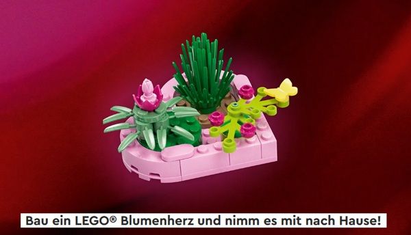 Gratis Blumenherz bei Bauaktion in LEGO Stores am 13. & 14.02. für LEGO Insiders Mitglieder